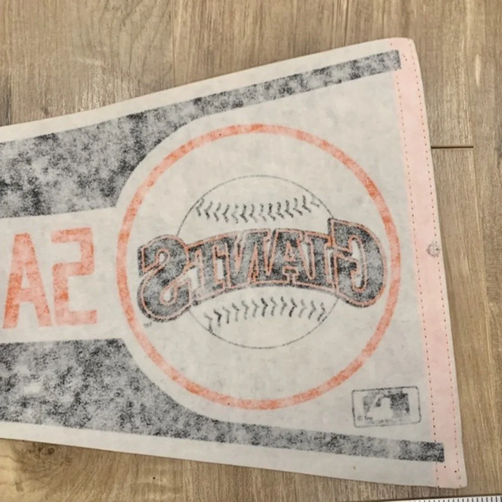 Vintage MLB Baseball San Francisco Giants Felt Orange, Black & White MLB Pennant